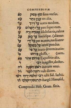 Compendium Hebraicae Grammaticae