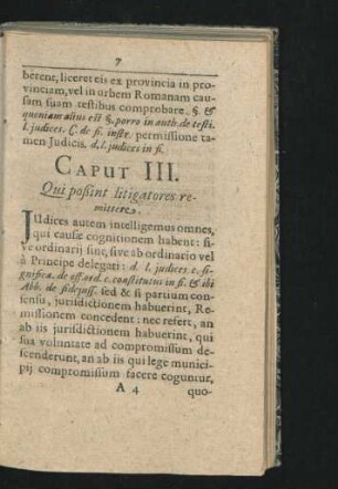 Caput III. Qui possint litigatores remittere.