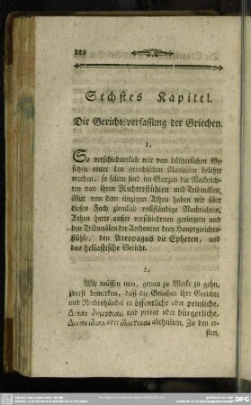 Sechstes Kapitel. Die Gerichtsverfassung der Griechen