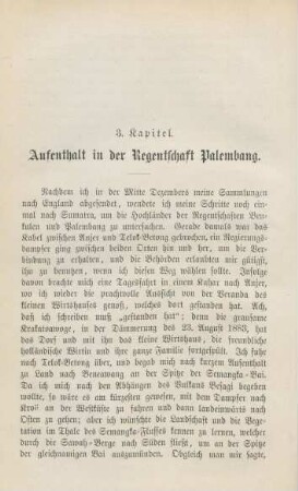 3. Kapitel. Aufenthalt in der Regentschaft Palembang