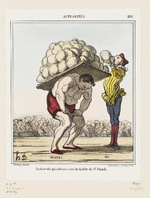 Un hercule qui enfonce ceux de la fête de Saint Cloud, Blatt 188 der Folge „Actualités“, in: „Le Charivari“, Paris 1868