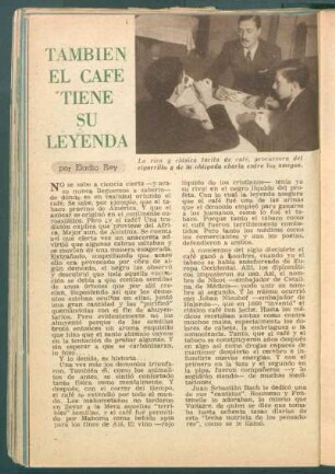 También el cafe tiene su leyenda