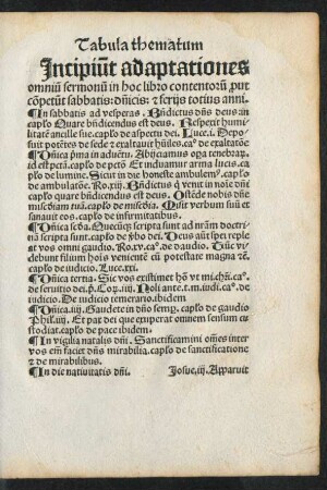 Incipiunt adaptationes omnium sermonum in hoc libro contentorum ...