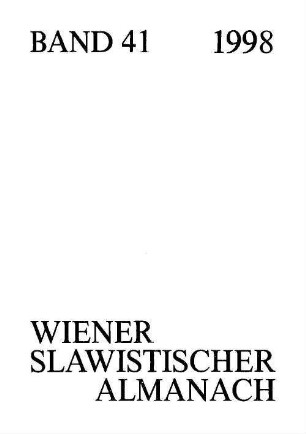 Wiener slawistischer Almanach. 41. 1998