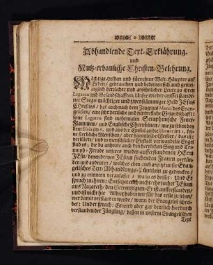 Abhandelnde Text-Erklährung. und Nutz-erbauliche Christen-Belehrung.