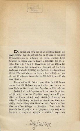 Die arbeiterfreundliche wirtschaftliche Diktatur : die letzte und sicherste Hoffnung der arbeitenden Klassen