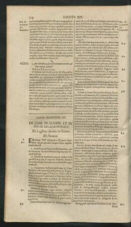 Locus Practicus XIV. De Lege In Genere Et In Specie De Lege Morali.