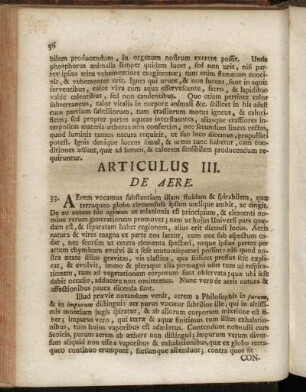 Articulus III. De Aere.