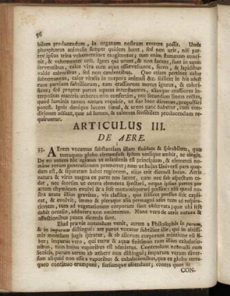 Articulus III. De Aere.
