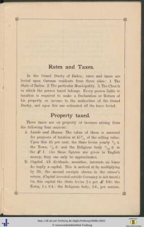 Rates and Taxes.