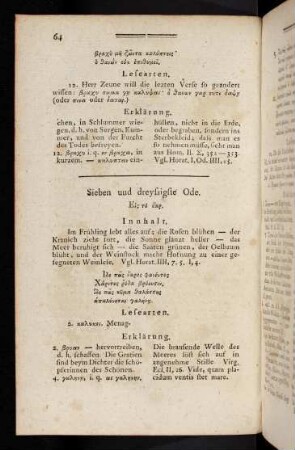 64-65, Sieben und dreysigste Ode
