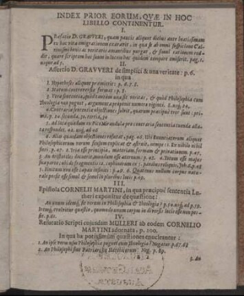Index Prior Eorum, Quæ In Hoc Libello Continentur.