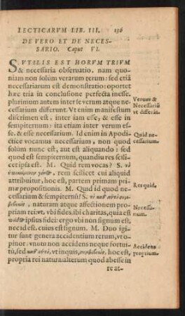 De Vero Et De Necessario. Caput VI.