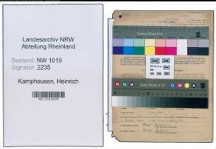 Entnazifizierung Heinrich Kamphausen , geb. 02.01.1910 (Arbeiter)