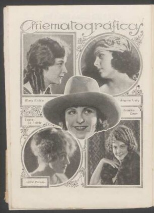 Cinematográficas- [Fotografías] : [Retratos de] Mary Philbin, Virginia Vally, Priscilla Dean, Laura La Plante [y] Loise Glaun