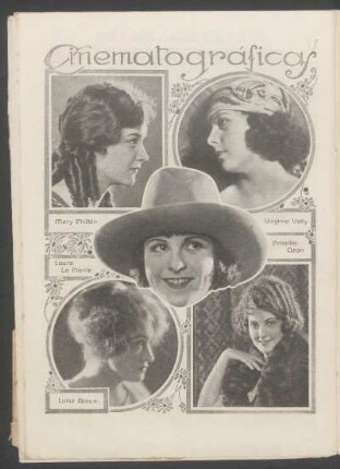 Cinematográficas- [Fotografías] : [Retratos de] Mary Philbin, Virginia Vally, Priscilla Dean, Laura La Plante [y] Loise Glaun