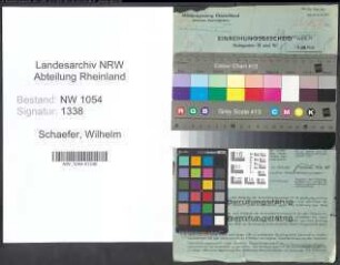Entnazifizierung Wilhelm Schaefer , geb. 05.04.1881 (Lademeister)
