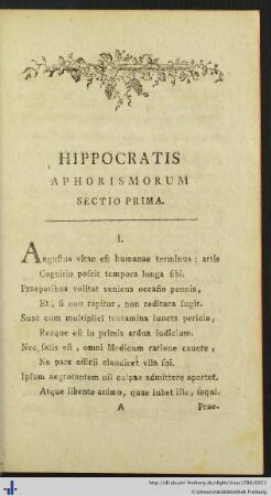 Sectio Prima.
