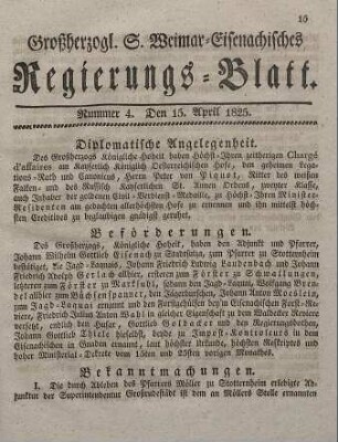 Nr. 4 : 15. April 1825