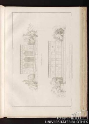 25. Facade gegen die Stadt. Seiten Facade. Museum fuer Kunst und Gewerbe-Ausstellungen.