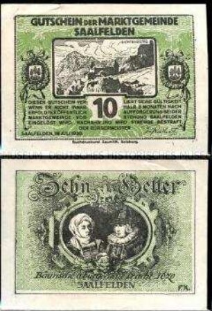 Saalfelden, Salzburg 10 Heller