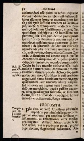 72-74, Diei Primae Proposita