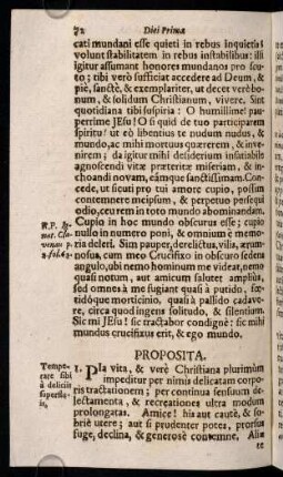 72-74, Diei Primae Proposita