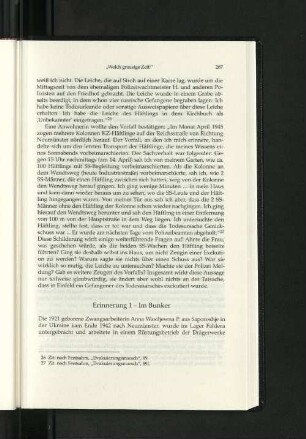 Erinnerung 1-Im Bunker.