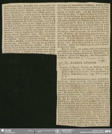 Allgemeine Literatur-Zeitung, Nr. 413, vom 28.12.1797 (Fragment), Jena