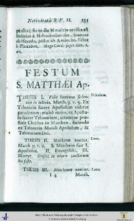 Festum S. Matthaei Apost.