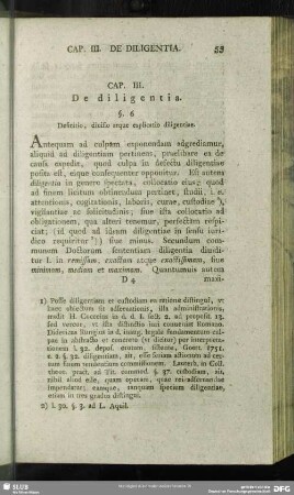 Cap. III. De diligentia