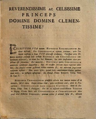 Notitia chronologiae technicae et historicae