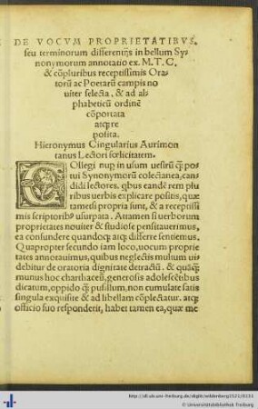 Tractatulus utilissimus de vocum proprietatibus