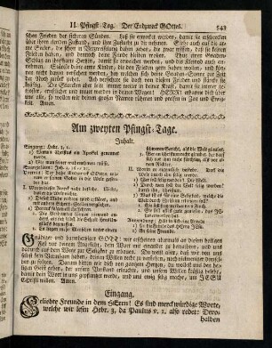 543-546, Inhalt; Eingang; Evangelium