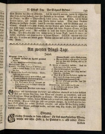 543-546, Inhalt; Eingang; Evangelium