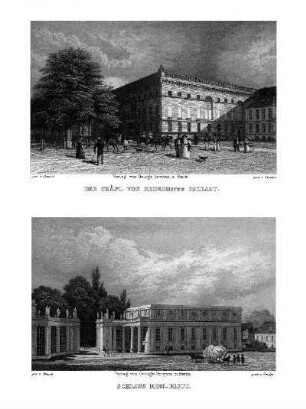 Tafel: Der Gräfl. von Redernsche Pallast; Schloss Mon-Bijou