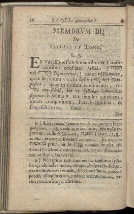 Membrum III. De Syllaba Et Tono.