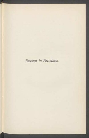 Reisen in Brasilien.
