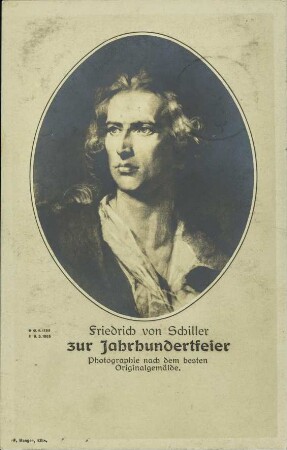 Friedrich von Schiller zur Jahrhundertfeier