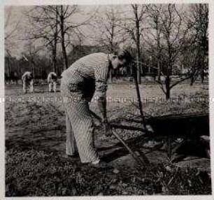 Berlin, Sport und Arbeit im Lazarett, Gartenarbeit