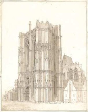 Lange, Ludwig; Reiseskizzen - Dom in Köln (Perspektive)