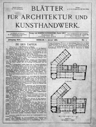 No. 1, 1. Januar 1901