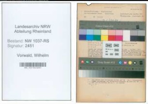 Entnazifizierung Wilhelm Vorwald , geb. 17.04.1894 (Staedt.Angestellter)