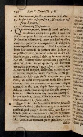 644-654, Quaeritur primo, interesse lucri cessantis, vel ...
