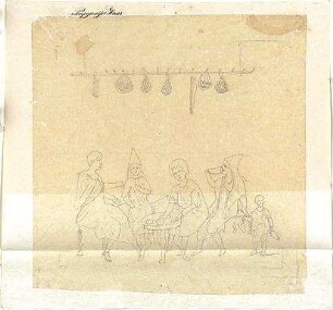Gärtner, Friedrich von; Aschaffenburg; Pompejanisches Haus (Pompejanum) - Figurengruppe (Studie)