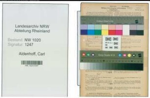 Entnazifizierung Carl Aldenhoff , geb. 26.06.1889 (Landwirt)
