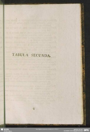 Tabula Secunda