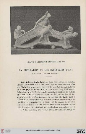 3. Pér. 25.1901: La décoration et les industries d'art, 4 : les arts à l'Exposition Universelle de 1900