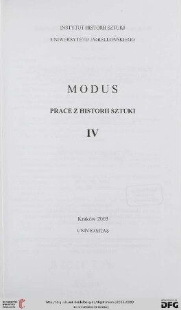 4: Modus: Prace z historii sztuki