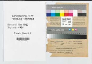 Entnazifizierung Heinrich Evertz , geb. 24.10.1890 (Dachdecker)